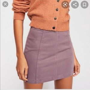 Free People Purple Modern Femme Denim Skirt